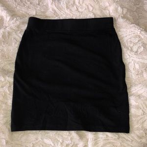H&M Black Mini Bodycon Skirt